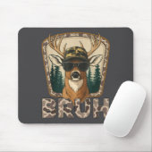 Bruh Deer Hunter Funny Deer Hunting Camo Men Teens Mousepad (Mit Mouse)