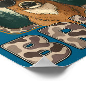 Bruh Deer Hunter Funny Deer Hunting Camo Men Teens Poster (Ecke)