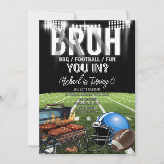 Bruh dich rein? GRILLEN Football Game Time Kid's G Einladung