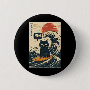 Bruh. Die große Welle Kanagawa Lustige japanische Button