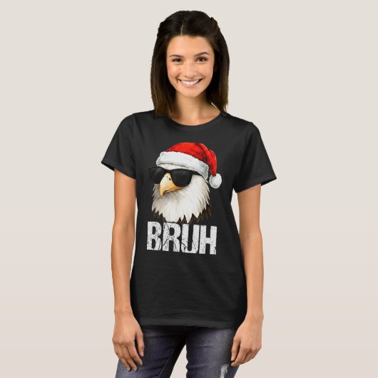 Bruh Eagle Christmas Funny Xmas For Mens Boys T-Shirt (Vorne ganz)