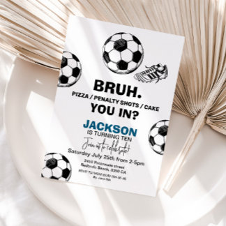 Bruh. Einladung zum Geburtstag im Fußball - jedes