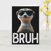 Bruh Erdmännchen _ Lustiger Erdmännchenliebhaber _ Karte (Gelbe Blume)