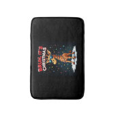 Bruh Es ist Weihnachten Giraffe Funny Dabbing Long Badematte (Vorderseite Vertikal)