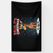 Bruh Es ist Weihnachten Giraffe Funny Dabbing Long Banner (Vertikal)