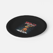 Bruh Es ist Weihnachten Giraffe Funny Dabbing Long Pappteller (Schrägansicht)