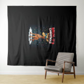 Bruh Es ist Weihnachten Giraffe Funny Dabbing Long Wandteppich (Beispiel (Horizontal))