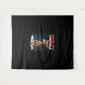 Bruh Es ist Weihnachten Giraffe Funny Dabbing Long Wandteppich (Vorderseite (Horizontal))