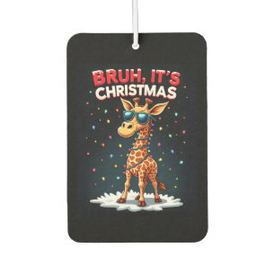 Bruh Es ist Weihnachten Giraffe Lustig Dabbing Lan Autolufterfrischer