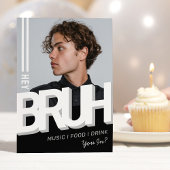 BRUH Foto Teenage Boy Birthday Party Einladung