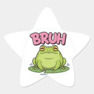 Bruh Frosch Aufkleber Süß Unbeeindruckter Frosch M