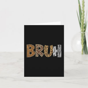 Bruh Funny Animal Print Meme Jungle Safari Design Karte