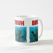 BRUH Funny Cat Grumpy Underwater Kitty Cat Liebhab Kaffeetasse (VorderseiteRechts)