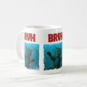 BRUH Funny Cat Grumpy Underwater Kitty Cat Liebhab Kaffeetasse (Vorderseite Links)