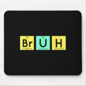 Bruh Funny Chemistry Gift Meme Periodic Table Meme Mousepad (Vorne)