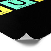 Bruh Funny Chemistry Gift Meme Periodic Table Meme Poster (Ecke)