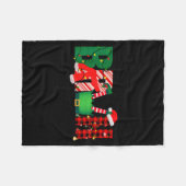 Bruh Funny Christmas For Kids Boys Bruh Xmas Light Fleecedecke (Vorderseite (Horizontal))