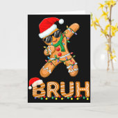 Bruh Funny Christmas Gingerbread Man Teens Boys Ki Karte (Gelbe Blume)