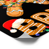 Bruh Funny Christmas Gingerbread Man Teens Boys Ki Poster (Ecke)