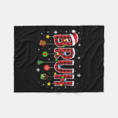 Bruh Funny Christmas Kariert Teens Boys Kids Xmas Fleecedecke (Vorderseite (Horizontal))