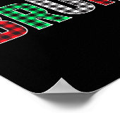 Bruh Funny Christmas Kariert Teens Boys Kids Xmas  Poster (Ecke)