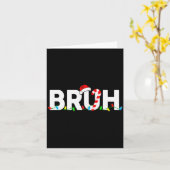 Bruh Funny Christmas Lights Teens Boys Kids Xmas P Karte (Gelbe Blume)