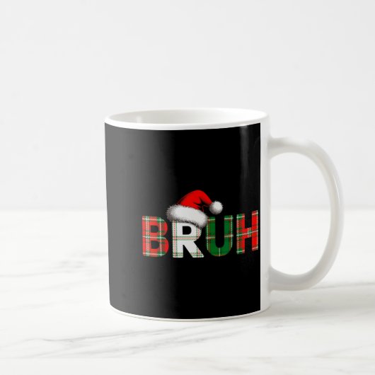 Bruh Funny Christmas Meme Xmas Teens Boys Kids Xma Kaffeetasse (Rechts)