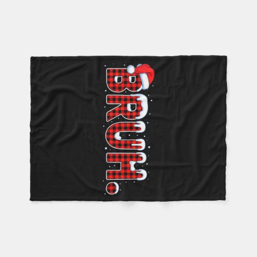 Bruh Funny Christmas Plaid Teens Boys Kids Xmas Pa Fleecedecke (Vorderseite (Horizontal))