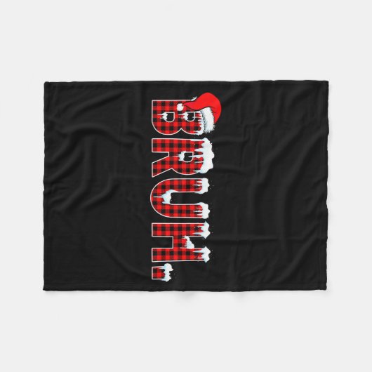 Bruh Funny Christmas Plaid Teens Boys Kids Xmas Pa Fleecedecke (Vorderseite (Horizontal))
