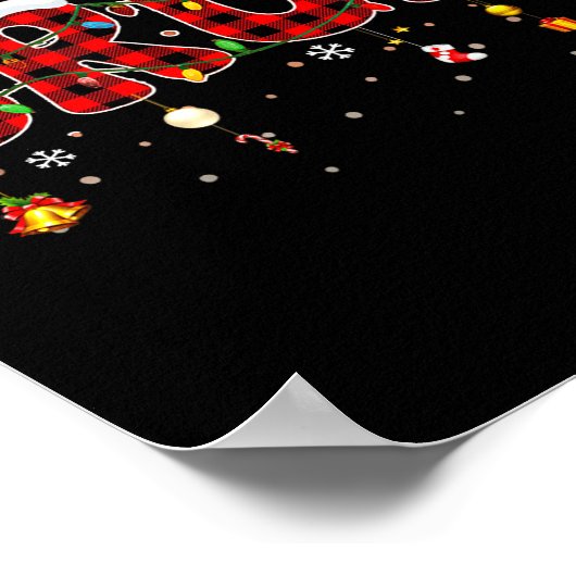 Bruh Funny Christmas Plaid Teens Boys Kids Xmas Pa Poster (Ecke)