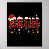 Bruh Funny Christmas Plaid Teens Boys Kids Xmas Pa Poster (Vorne)