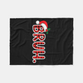 Bruh Funny Christmas Plaid Teens Fleecedecke (Vorderseite (Horizontal))