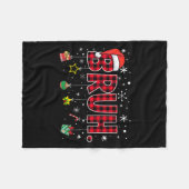 Bruh Funny Christmas Red Kariert Teens Boys Kids X Fleecedecke (Vorderseite (Horizontal))