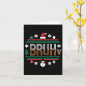 Bruh Funny Christmas Red Kariert Teens Boys Kids X Karte (Gelbe Blume)