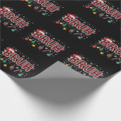 Bruh Funny Christmas Red Kariert Xmas Pajamas Geschenkpapier (Ecke)