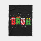 Bruh Funny Christmas Red Plaid Teens Boys Kids Xma Fleecedecke (Vorderseite)