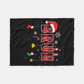 Bruh Funny Christmas Red Plaid Teens Boys Kids Xma Fleecedecke (Vorderseite (Horizontal))