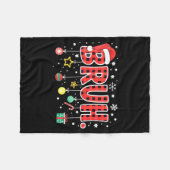 Bruh Funny Christmas Red Plaid Teens Boys Kids Xma Fleecedecke (Vorderseite (Horizontal))