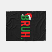 Bruh Funny Christmas Red Plaid Teens Boys Kids Xma Fleecedecke (Vorderseite (Horizontal))