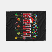 Bruh Funny Christmas Red Plaid Teens Boys Kids Xma Fleecedecke (Vorderseite (Horizontal))