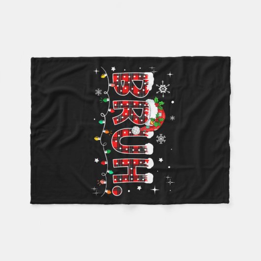 Bruh Funny Christmas Red Plaid Teens Boys Kids Xma Fleecedecke (Vorderseite (Horizontal))