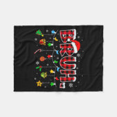 Bruh Funny Christmas Red Plaid Teens Boys Kids Xma Fleecedecke (Vorderseite (Horizontal))