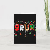 Bruh Funny Christmas Red Plaid Teens Boys Kids Xma Karte (Vorderseite)