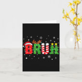Bruh Funny Christmas Red Plaid Teens Boys Kids Xma Karte (Gelbe Blume)