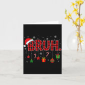 Bruh Funny Christmas Red Plaid Teens Boys Kids Xma Karte (Gelbe Blume)