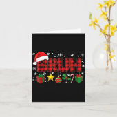 Bruh Funny Christmas Red Plaid Teens Boys Kids Xma Karte (Gelbe Blume)