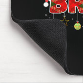 Bruh Funny Christmas Red Plaid Teens Boys Kids Xma Mousepad (Ecke)
