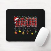 Bruh Funny Christmas Red Plaid Teens Boys Kids Xma Mousepad (Mit Mouse)