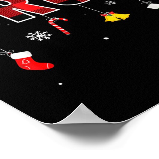 Bruh Funny Christmas Red Plaid Teens Boys Kids Xma Poster (Ecke)