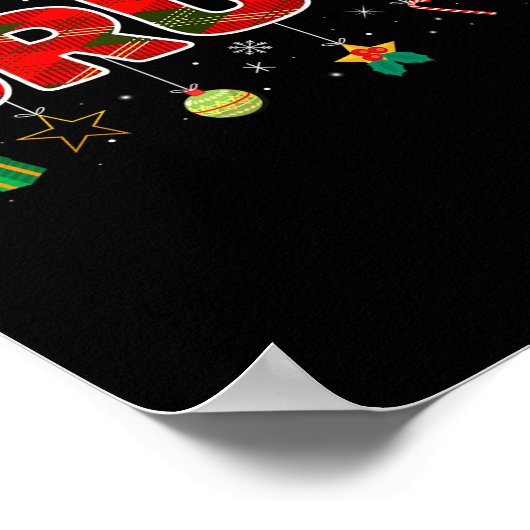 Bruh Funny Christmas Red Plaid Teens Boys Kids Xma Poster (Ecke)